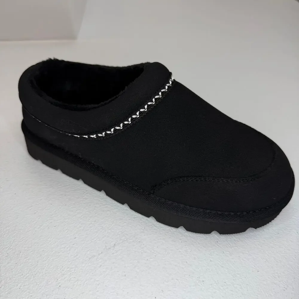 PatPat Kids Black Slip‑On Shoes – Size 2